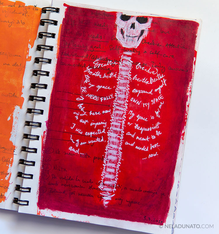 Sketchbook page – Breathe