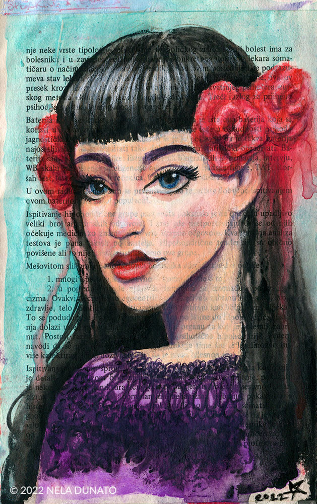 Mixed media portrait